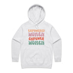 Empowered Women Empower Women - Womens Hoodie White Marle Womens Hoodie Positivity Printed In Australia