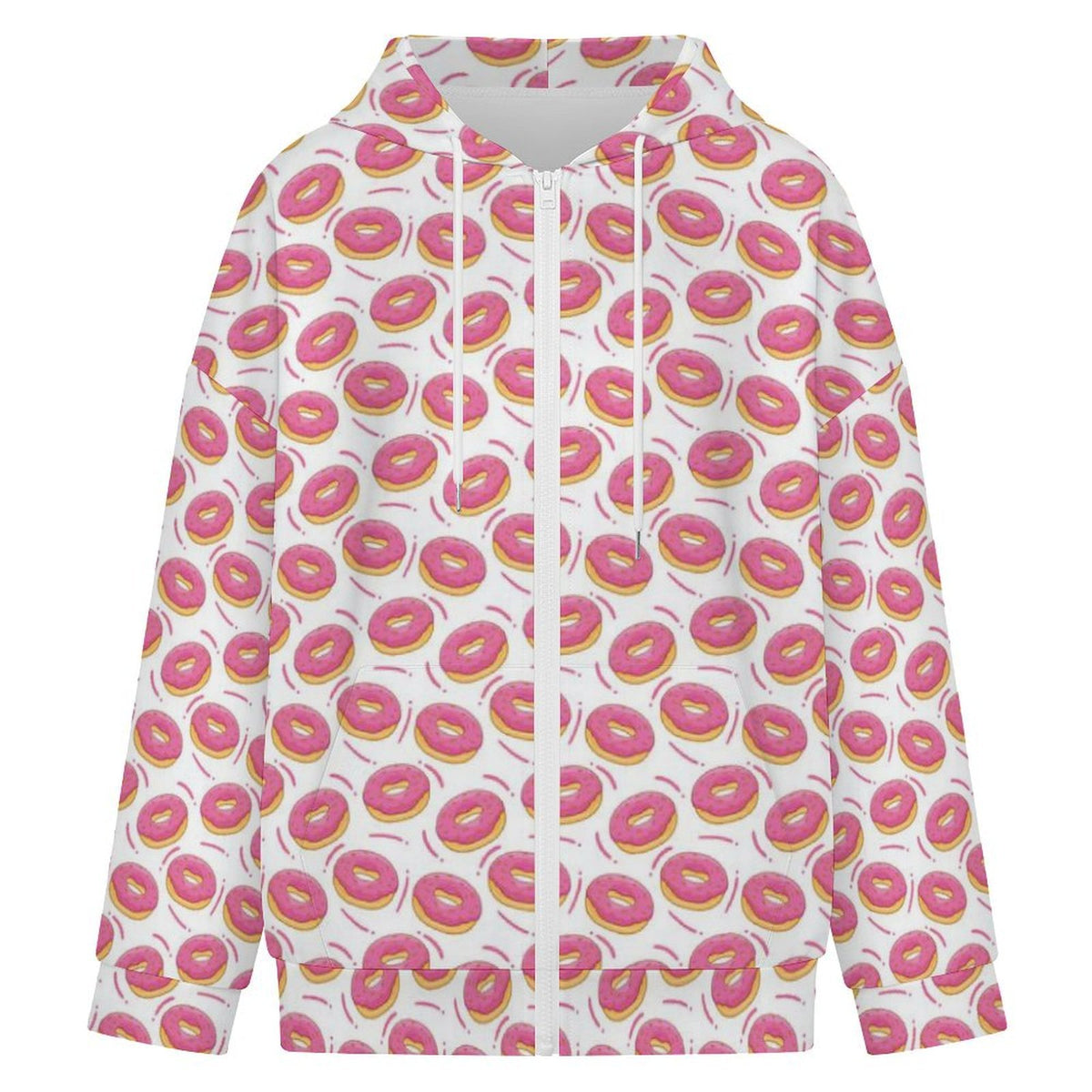 Pink Doughnuts Women's Full-Zip Hoodie