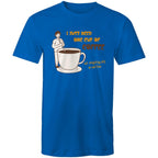 I Just Need One Cup Of Coffee - Mens T-Shirt Bright Royal Mens T-shirt Coffee Printed In Australia