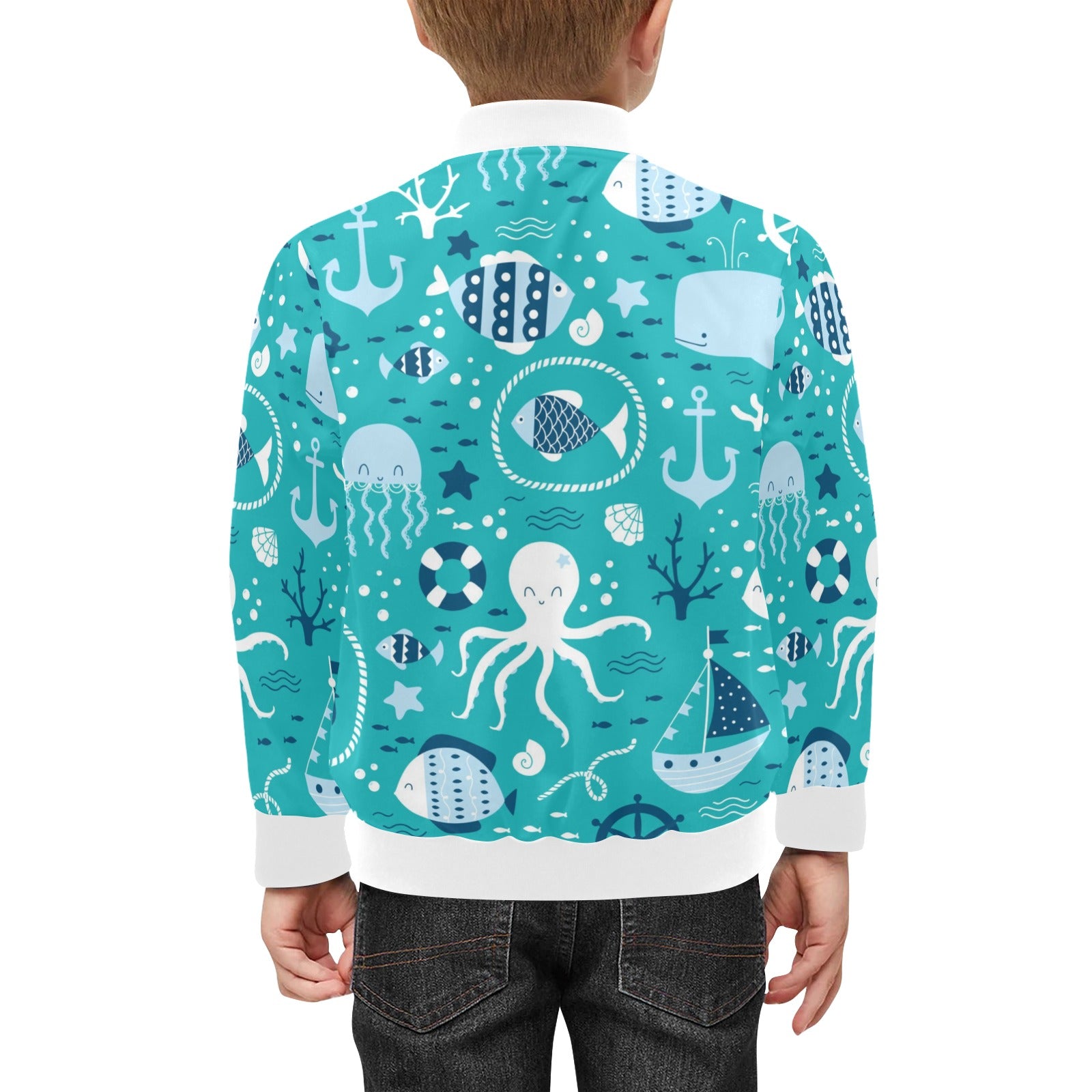 Under The Sea Kids Bomber Jacket Kids Bomber Jacket Ocean Printed Offshore