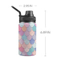 Mermaid Scales Kids Water Bottle with Chug Lid (12 oz) One Size Kids Water Bottle with Chug Lid Printed Offshore