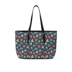 Video Game PU Leather Tote Bag Large One Size Leather Tote Bag-Large Games Printed Offshore Retro