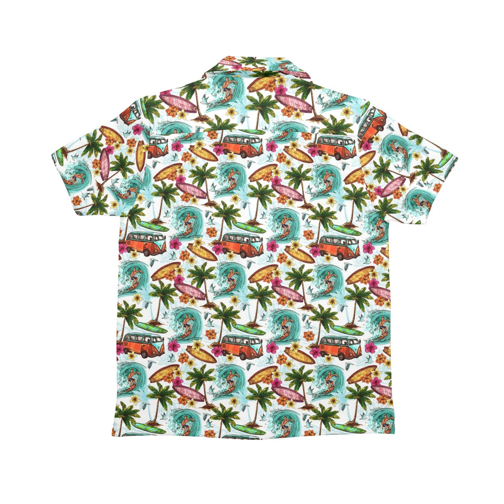 Surfing Safari Senior Kids Hawaiian Shirt