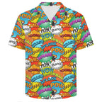 Comic Book 2 Men's Crinkle Hawaiian Shirt