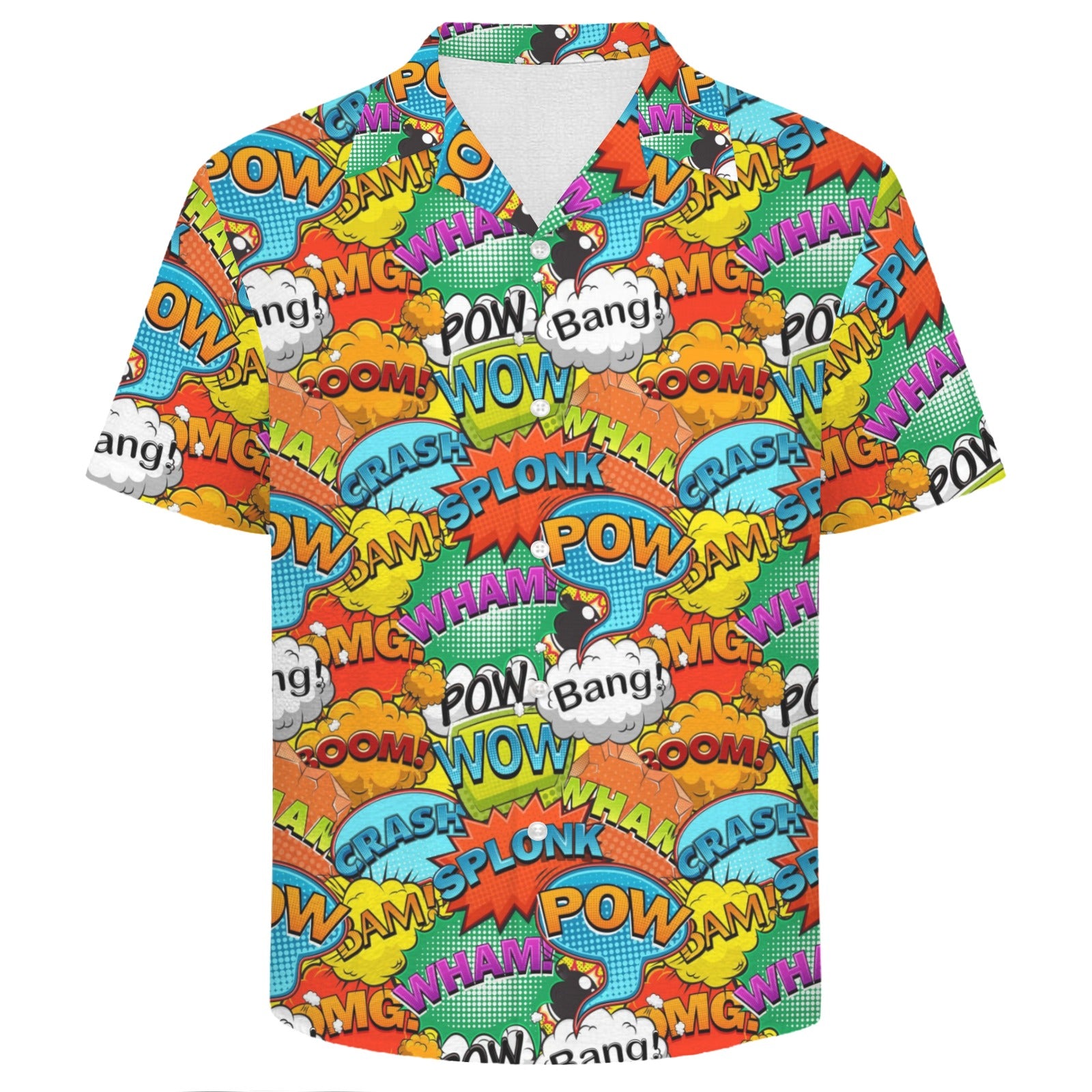 Comic Book 2 Men's Crinkle Hawaiian Shirt