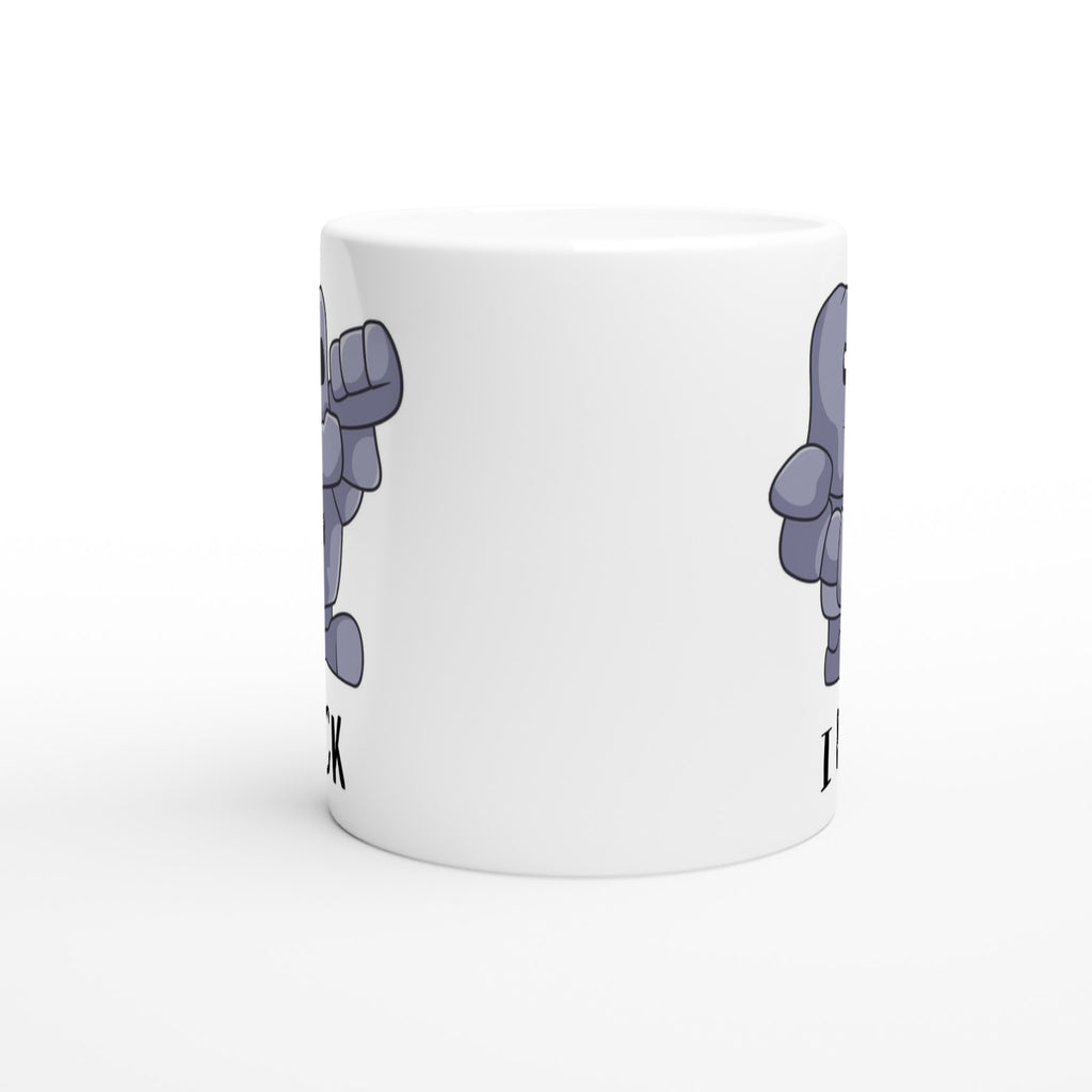 I Rock - White 11oz Ceramic Mug White 11oz Mug Globally Fulfilled Music