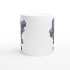 I Rock - White 11oz Ceramic Mug White 11oz Mug Globally Fulfilled Music