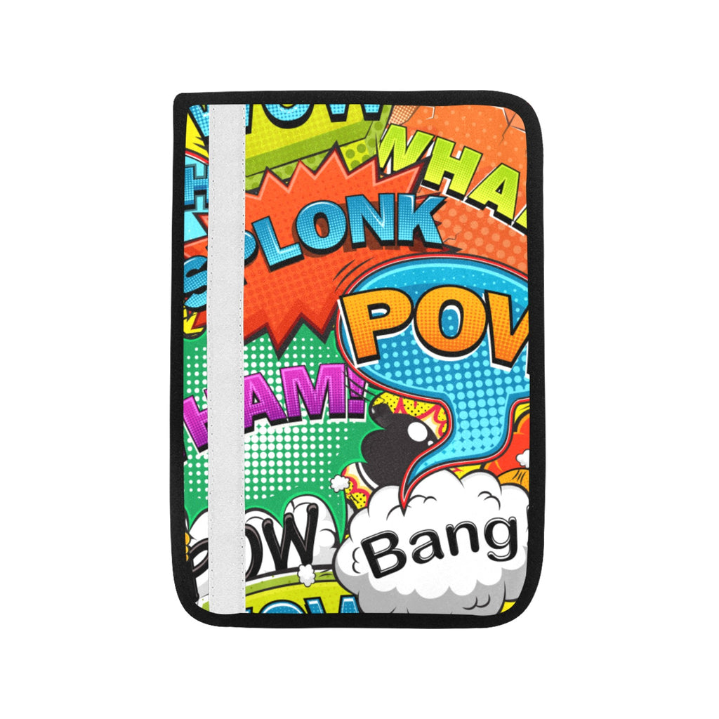 Comic Book 2 Car Seat Belt Cover 7''x10'' (Pack of 2) Car Seat Belt Cover 7x10 (Pack of 2) comic Printed Offshore