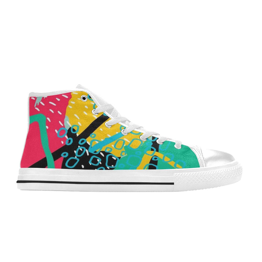 Bright And Colourful - Men's High Top Canvas Shoes