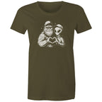 Alien Bigfoot Heart Hands - Womens T-shirt Army Womens T-shirt Love Printed In Australia Sci Fi