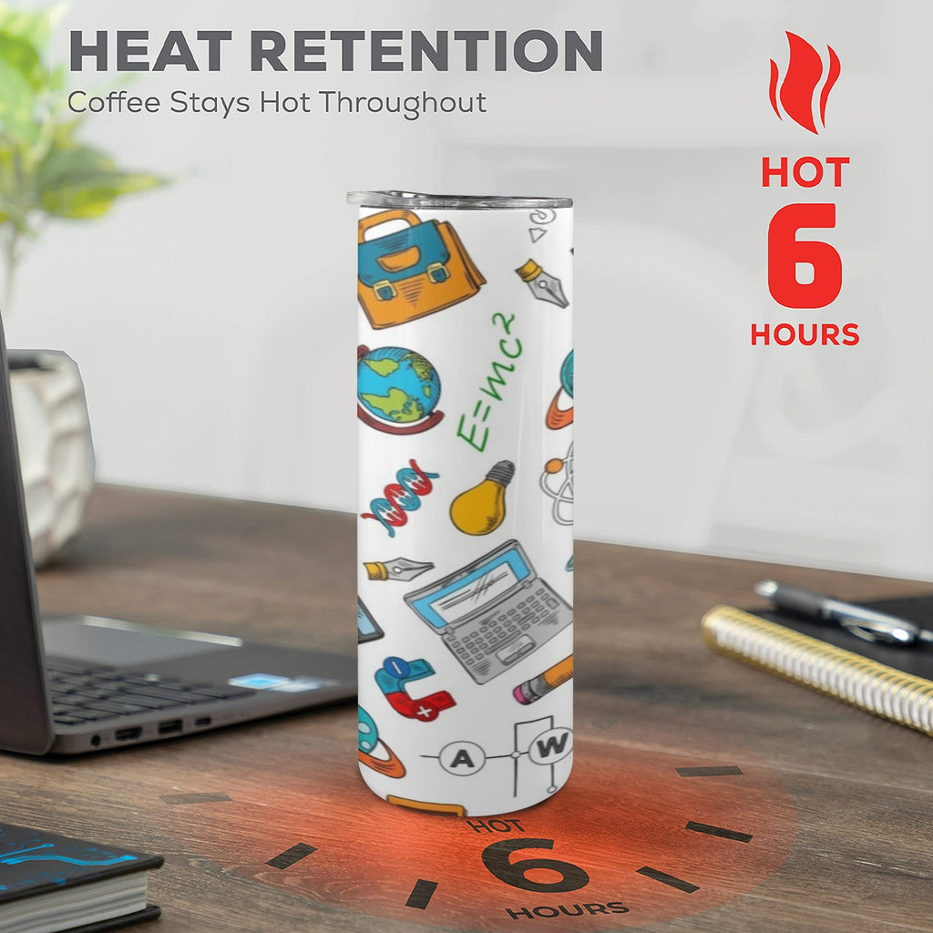 Science Time 20oz Tall Skinny Tumbler with Lid and Straw