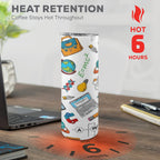 Science Time 20oz Tall Skinny Tumbler with Lid and Straw