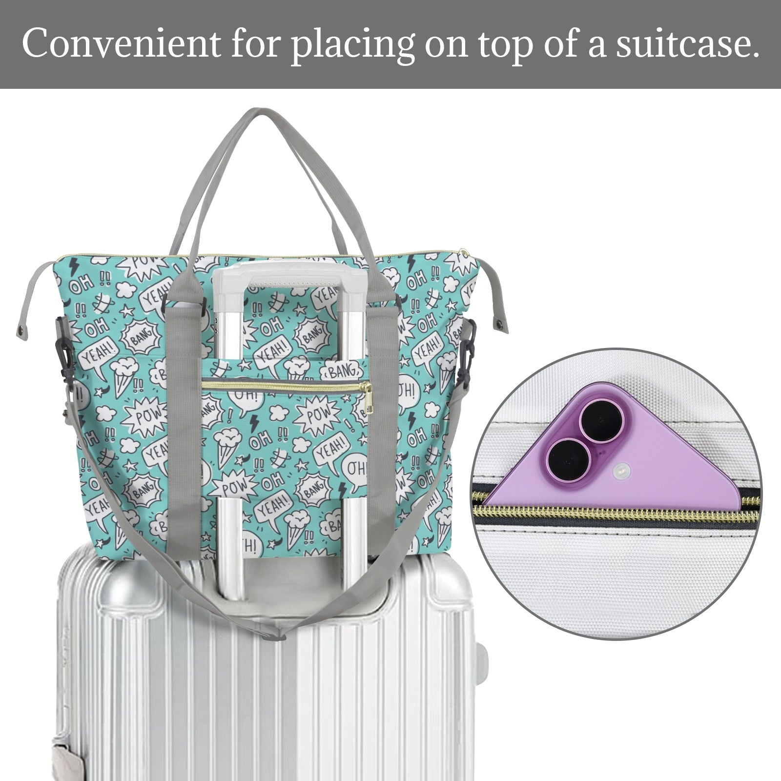 Comic Book Speech Bubbles Duffle Bag-Simple (Model 1715) Duffle Bag-Simple (1715)