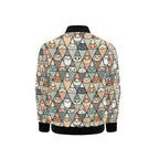 Diamond Cat Pattern Kids Bomber Jacket Kids Bomber Jacket animal Printed Offshore