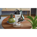 Coffee Keeps Me Alive, Skeleton - White 15oz Stainless Steel Travel Mug Travel Mug Coffee Globally Fulfilled