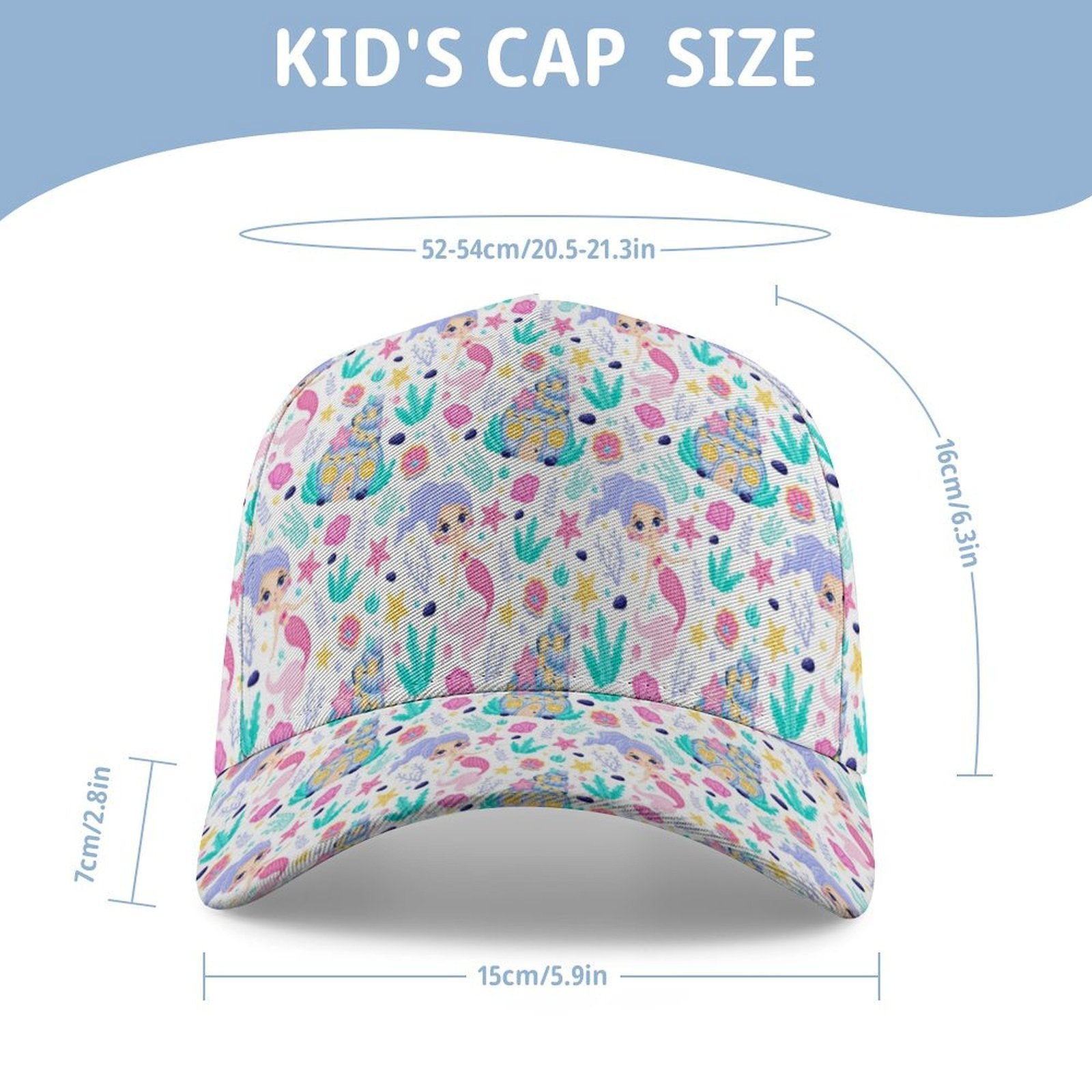 Mermaid World Kids Baseball Cap