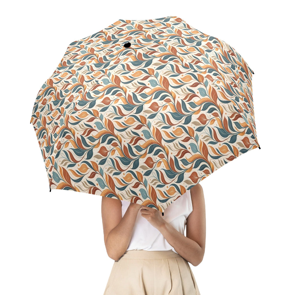 Whimsical Leaf Swirl Umbrella