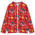 Red Comic Book Women's Full-Zip Hoodie