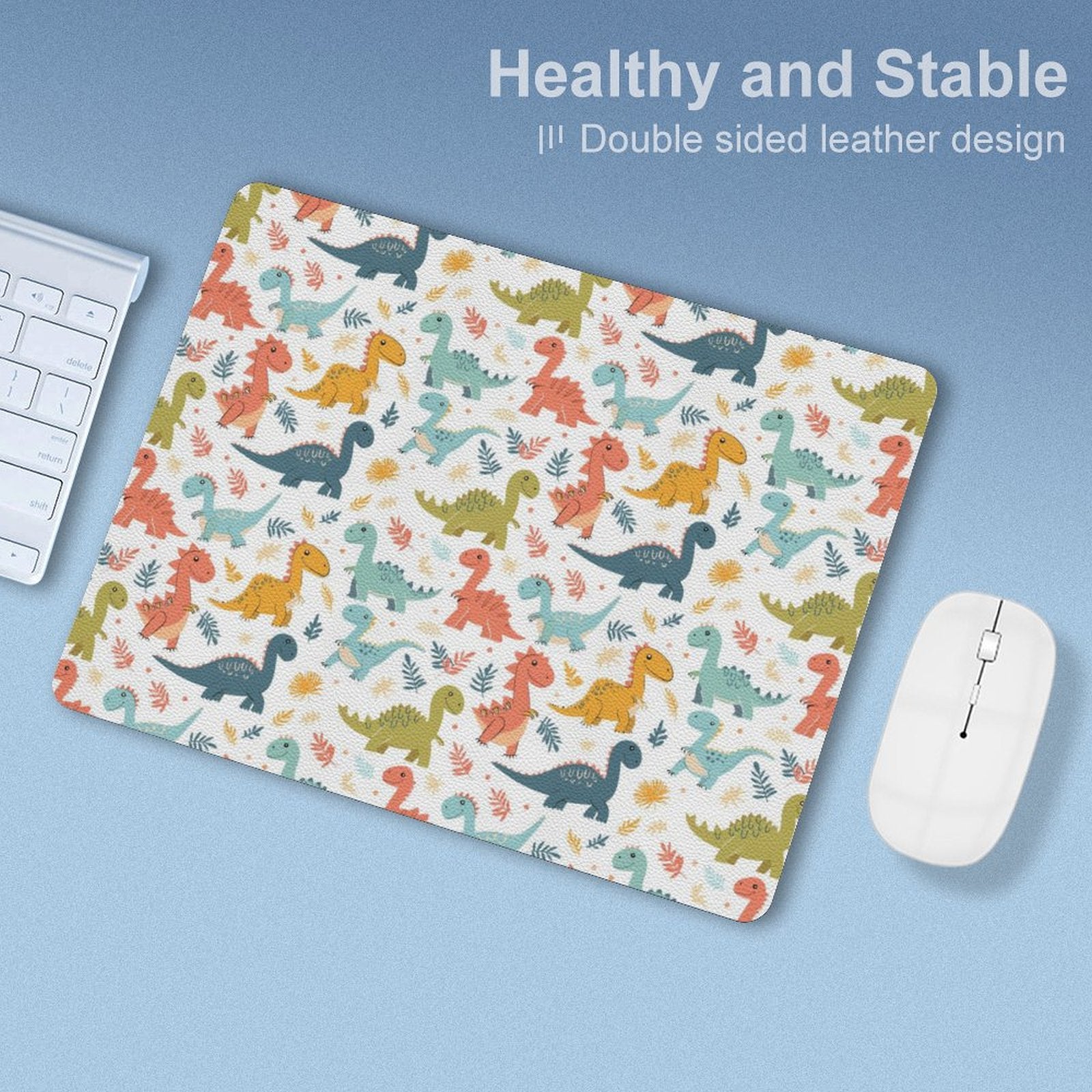 Cute Dinosaurs Leather Mouse Pad Leather Mouse Pad animal Printed Offshore