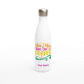 Personalised This Mum Runs On Coffee White 17oz Stainless Steel Water Bottle Default Title Personalised Water Bottle customise Globally Fulfilled Mum personalise