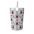 Silly Monsters Stainless Steel Cup With Straw (12oz) One Size Drinkware