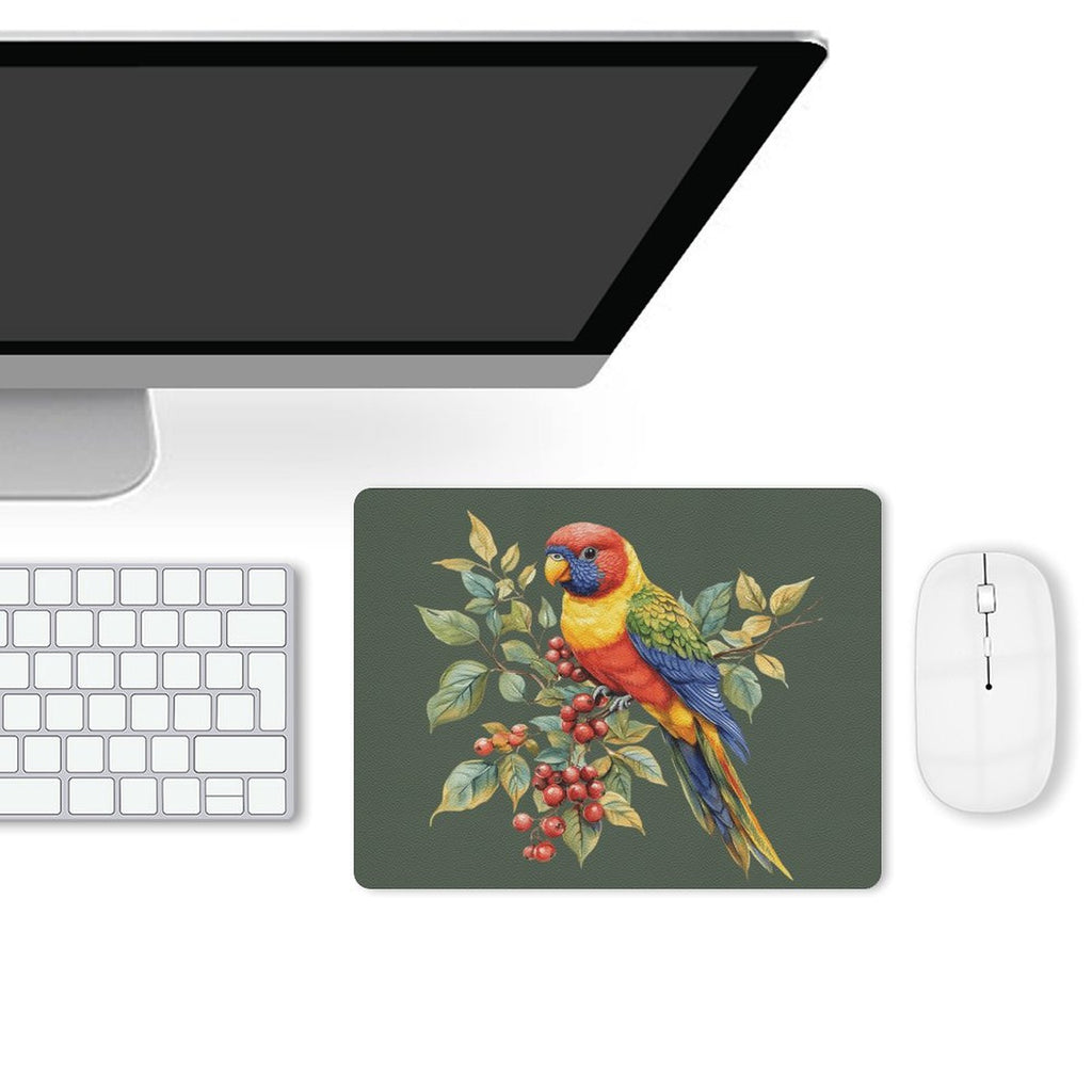 Lorikeet Leather Mouse Pad Leather Mouse Pad animal Printed Offshore