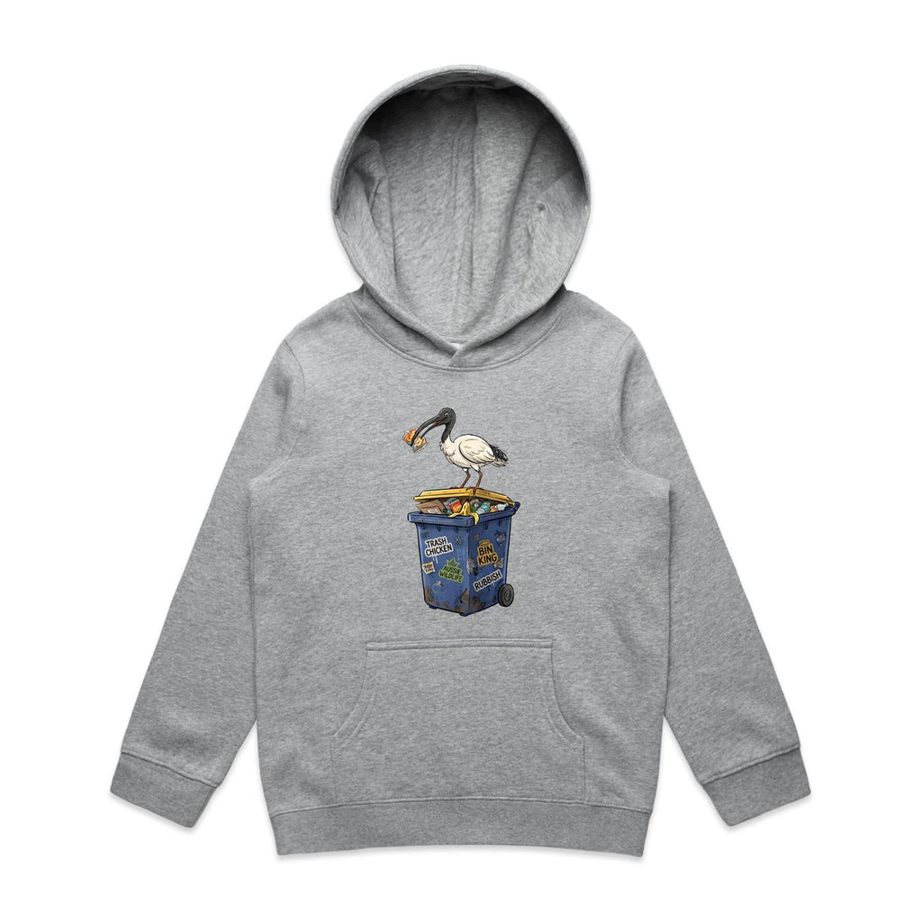 Bin Chicken Australian Ibis Kids AS Colour Hoodie