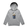 Bin Chicken Australian Ibis Kids AS Colour Hoodie