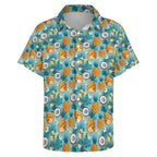 Pineapple Coconut Women's Collared Pocketless Short Sleeve Shirt