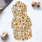70's Style Floral Pet Hoodie (Large Size)