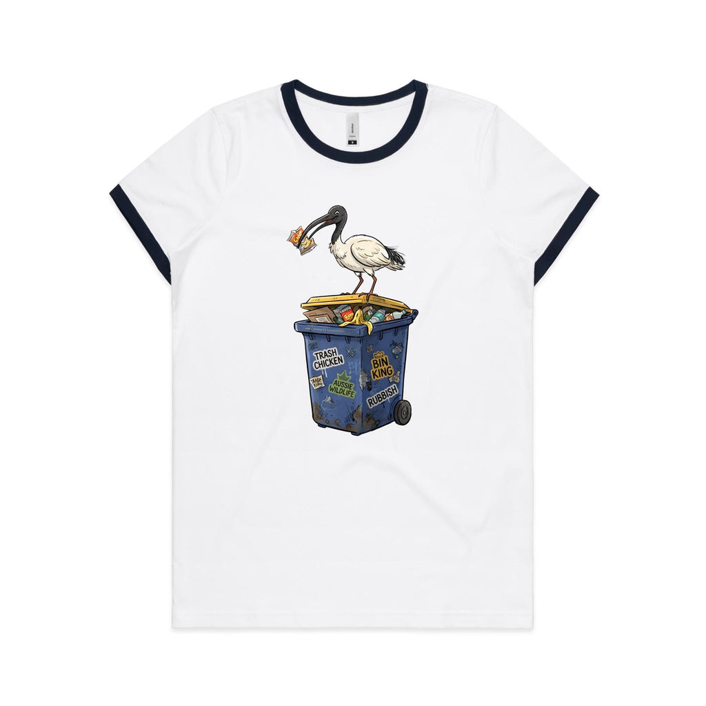 Bin Chicken Australian Ibis AS Colour Women's Ringer Tee