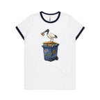 Bin Chicken Australian Ibis AS Colour Women's Ringer Tee