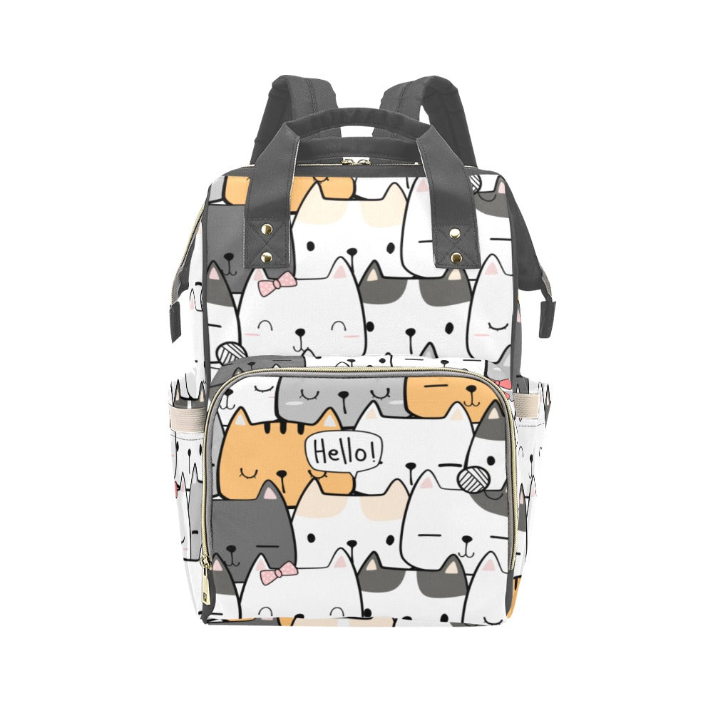 Cat Hello - Multi-Function Backpack, Nappy / Diaper Bag