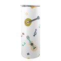 Guitar Music 20oz Tall Skinny Tumbler with Lid and Straw One Size 20oz Tall Skinny Tumbler with Lid and Straw Printed Offshore