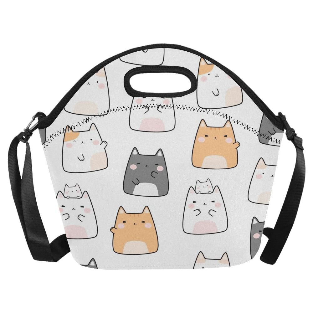 Cats - Neoprene Lunch Bag Neoprene Lunch Bag Printed Offshore