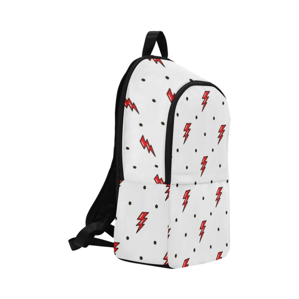 Red Lightning - Fabric Backpack