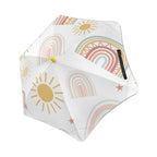 Pastel Rainbows Kids Safe Round Corner Umbrella One Size Kids Safe Round Corner Umbrella Printed Offshore