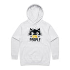 Ew People, Cat - Womens Hoodie White Marle Womens Hoodie animal Printed In Australia