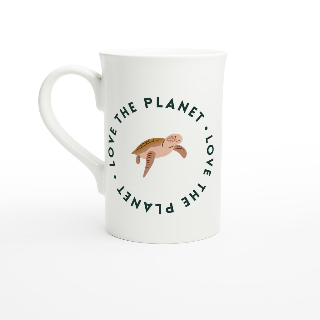 Love The Planet - White 10oz Porcelain Slim Mug Default Title Porcelain Mug Environment Globally Fulfilled