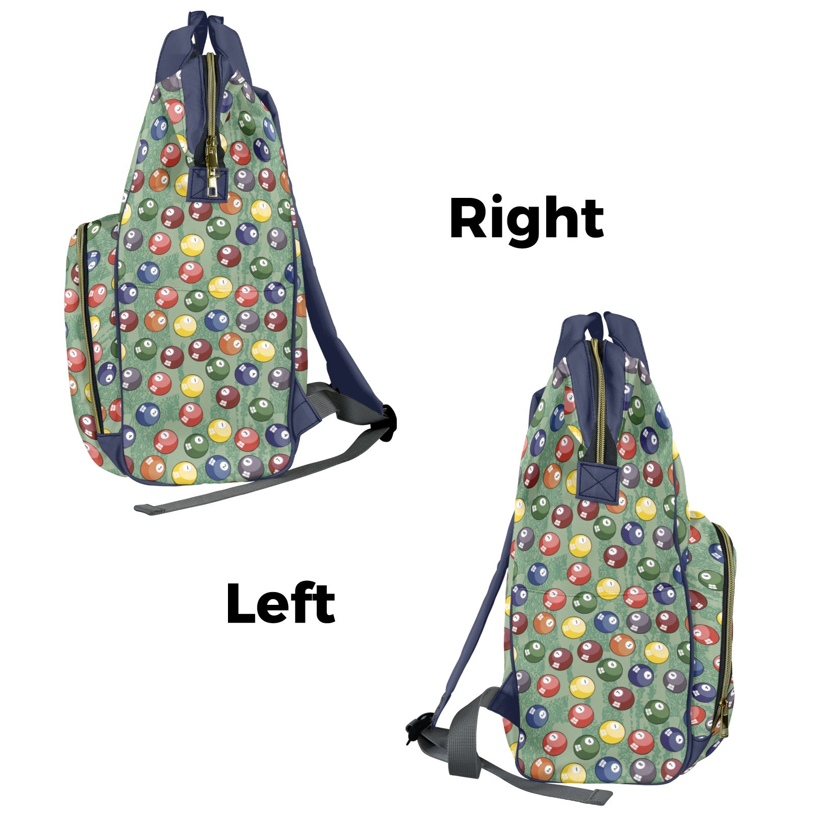 Pool Balls - Multi-Function Backpack, Nappy / Diaper Bag