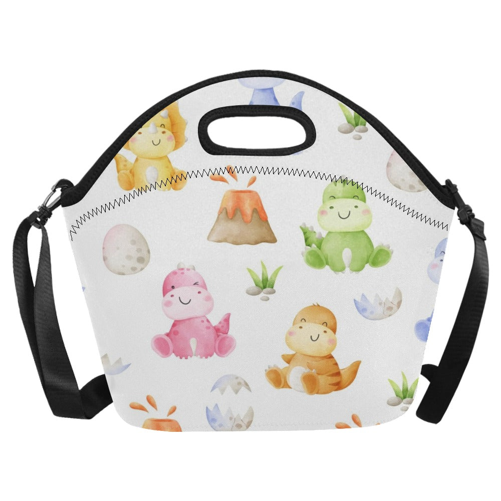 Hatching Dinosaurs - Neoprene Lunch Bag Neoprene Lunch Bag Printed Offshore