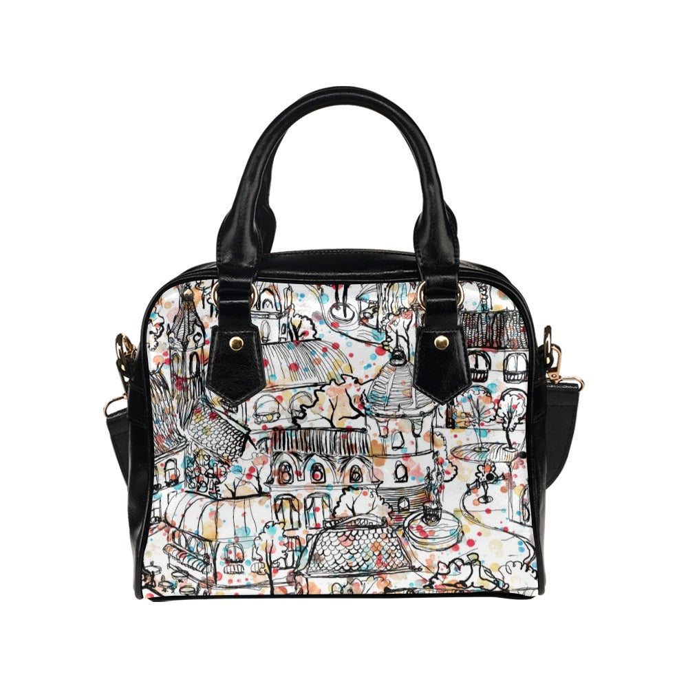 Village Life - Shoulder Handbag (Model 1634) Shoulder Handbags (1634)