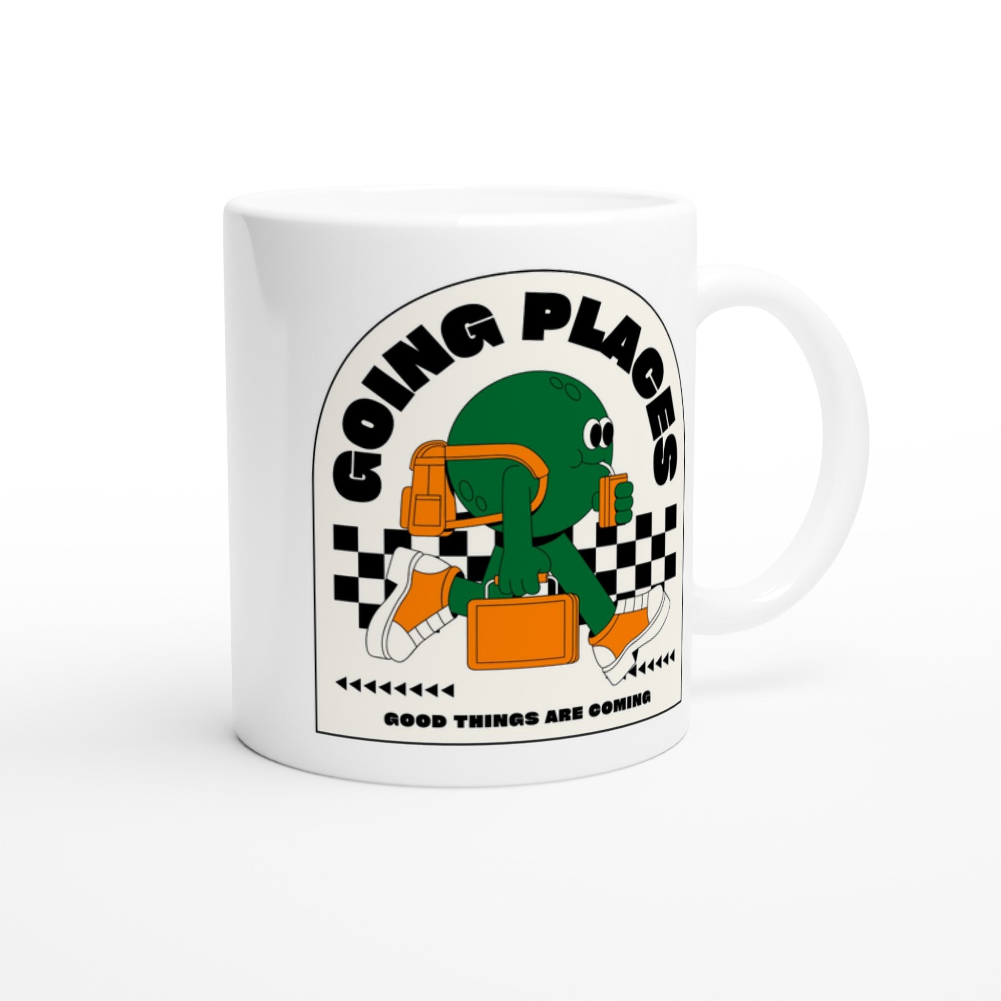 Going Places - White 11oz Ceramic Mug White 11oz Mug Globally Fulfilled