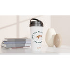 Personalised - Love The Planet - White 15oz Stainless Steel Travel Mug Personalised Travel Mug Globally Fulfilled