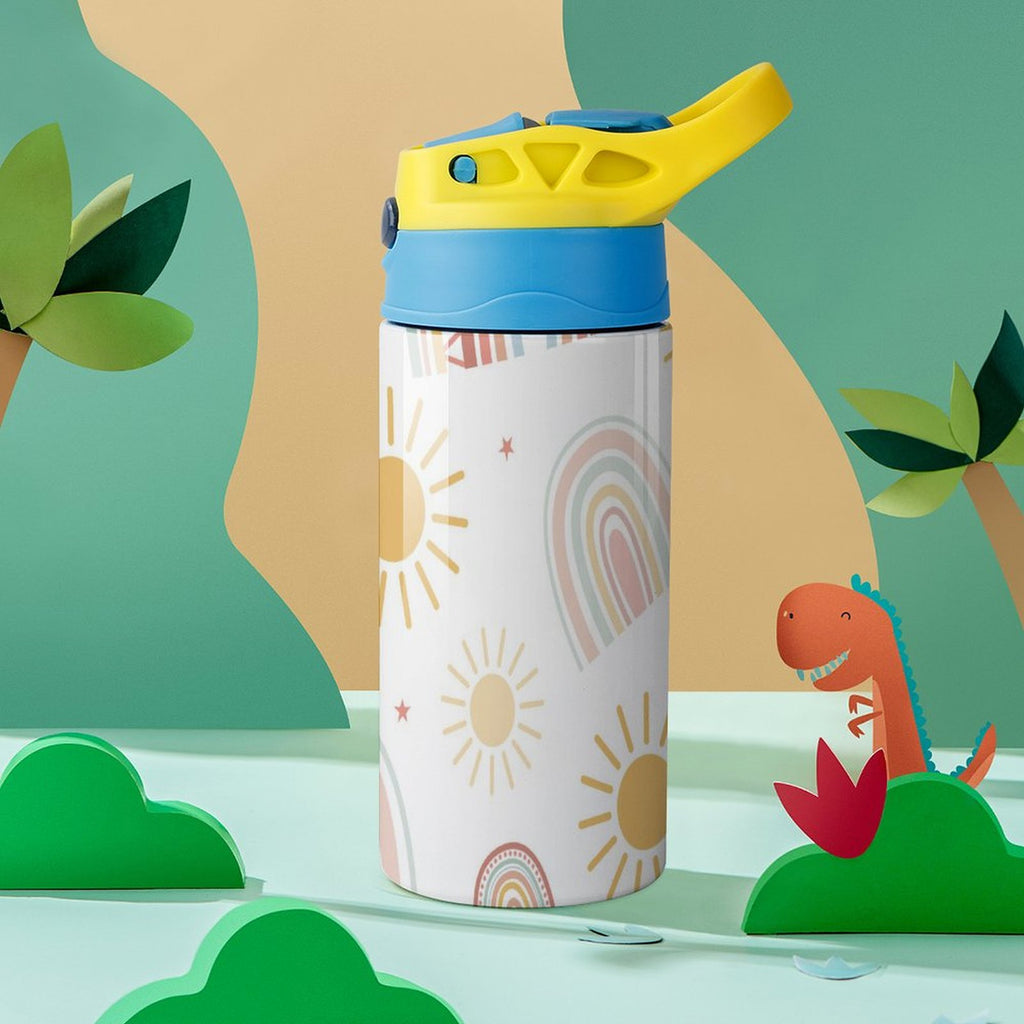 Pastel Rainbows - Little Kids Water Bottle Little Kids Water Bottle Printed Offshore