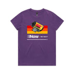 Camera Film, Now We Wait Women's AS Colour T-shirt Purple Womens T-shirt Printed In Australia Retro