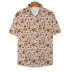 Peace And Love Women's Short-Sleeve Button Up Shirt Women's Short-Sleeve Button Up Shirt Printed Offshore Retro