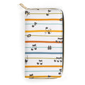 Music Lines - PU Leather Wallet white 19.7x10.5cm Zippered Wallet / Purse Printed Offshore