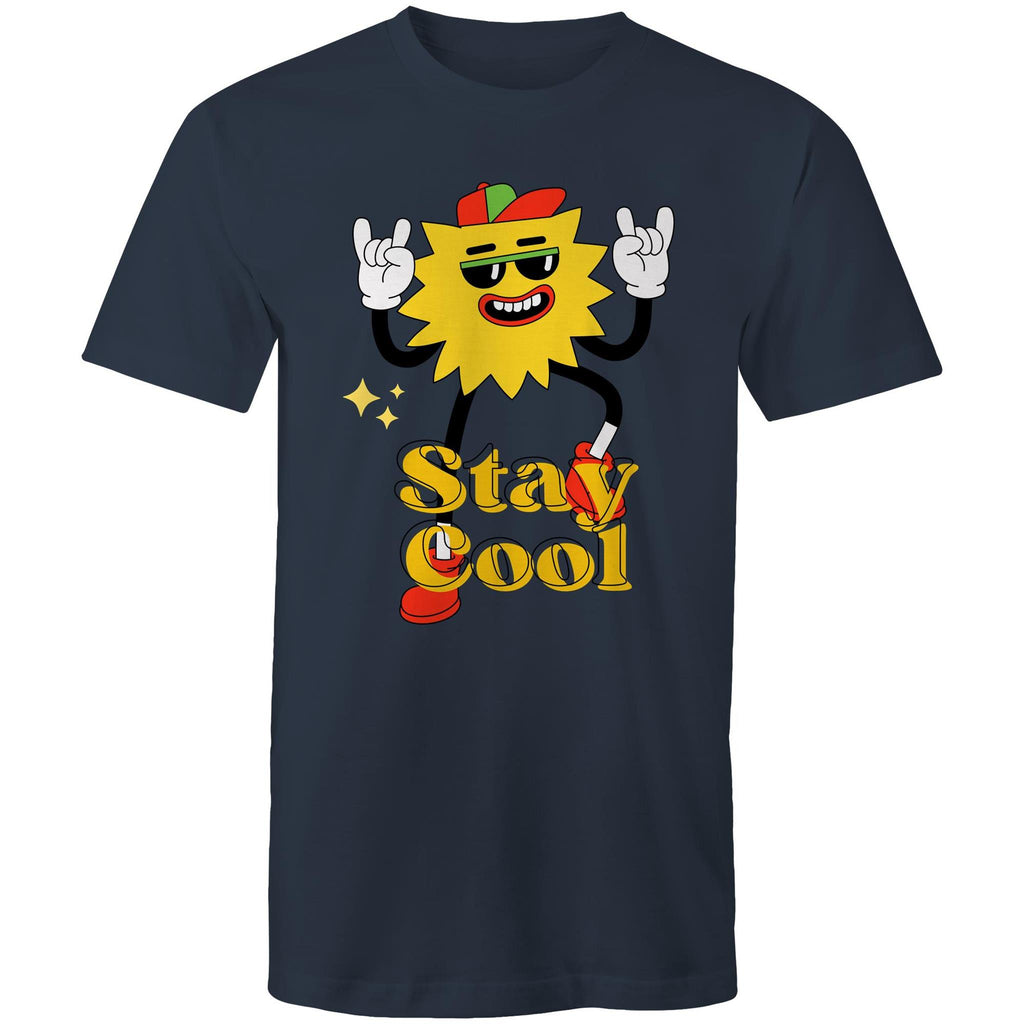 Stay Cool - Mens T-Shirt Navy Mens T-shirt Printed In Australia