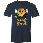 Stay Cool - Mens T-Shirt Navy Mens T-shirt Printed In Australia
